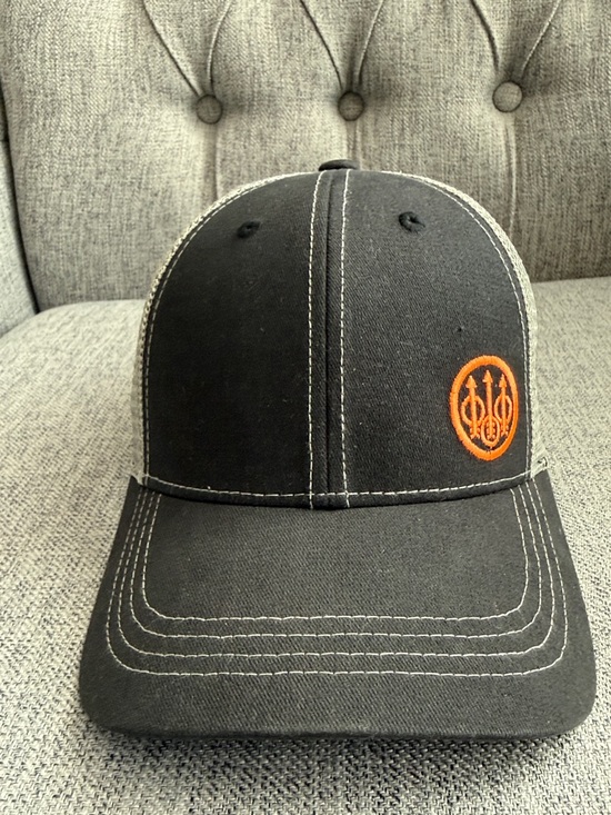 Beretta Other - Beretta Black Gray and Orange Embroidered Men’s adjustable Truckers Baseball Cap